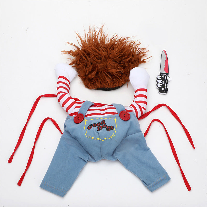 Adjustable Halloween Pet Costume: Funny, Scary, Perfect for Gatherings.