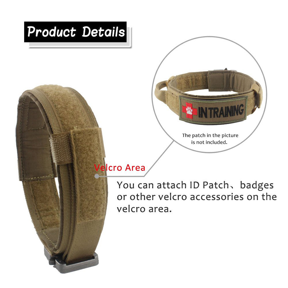 Tactical Dog Collar: Durable, Adjustable, Double Protection, Various Colors