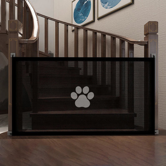 Mesh Dog Gate: Indoor/Outdoor Safety Fence with 4 Hook Attachments