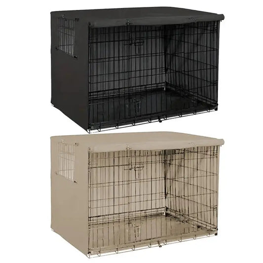 Windproof Waterproof Pet Cage Cover: Oxford Kennel Crate Protection