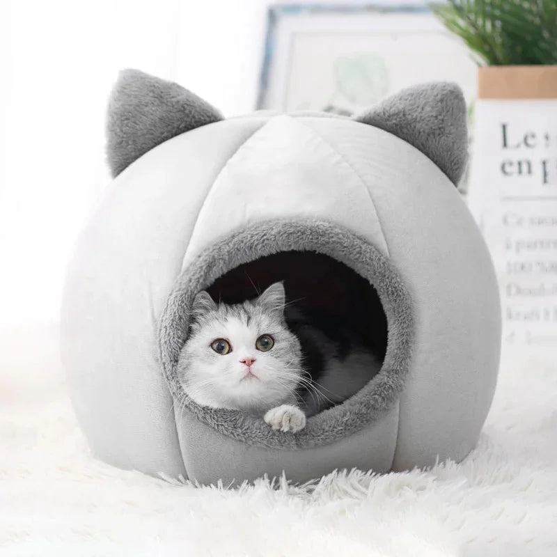 Self-Warming Pet Tent Bed: Cozy Cat Cave for Small Pets