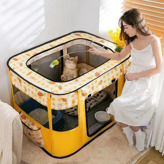 Portable Pet Playpen: Versatile Space for Indoor and Outdoor Use