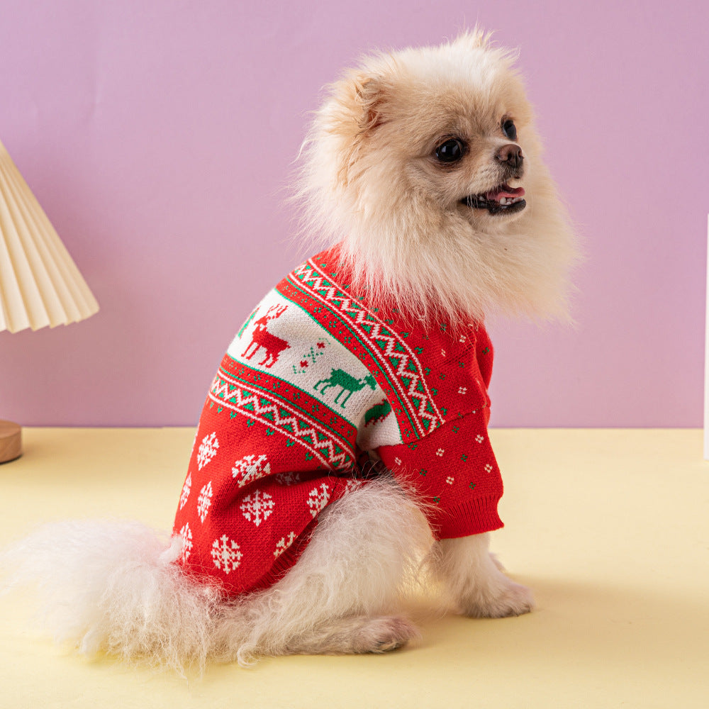 Elk Christmas Sweater for Dogs: Festive Attire for the Holidays